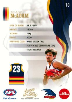 2021 Select Optimum #10 Shane McAdam Back